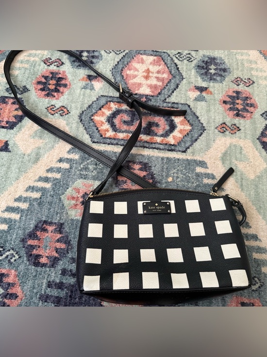 kate spade Handbags - kate spade Black & White Checkered Crossbody Bag